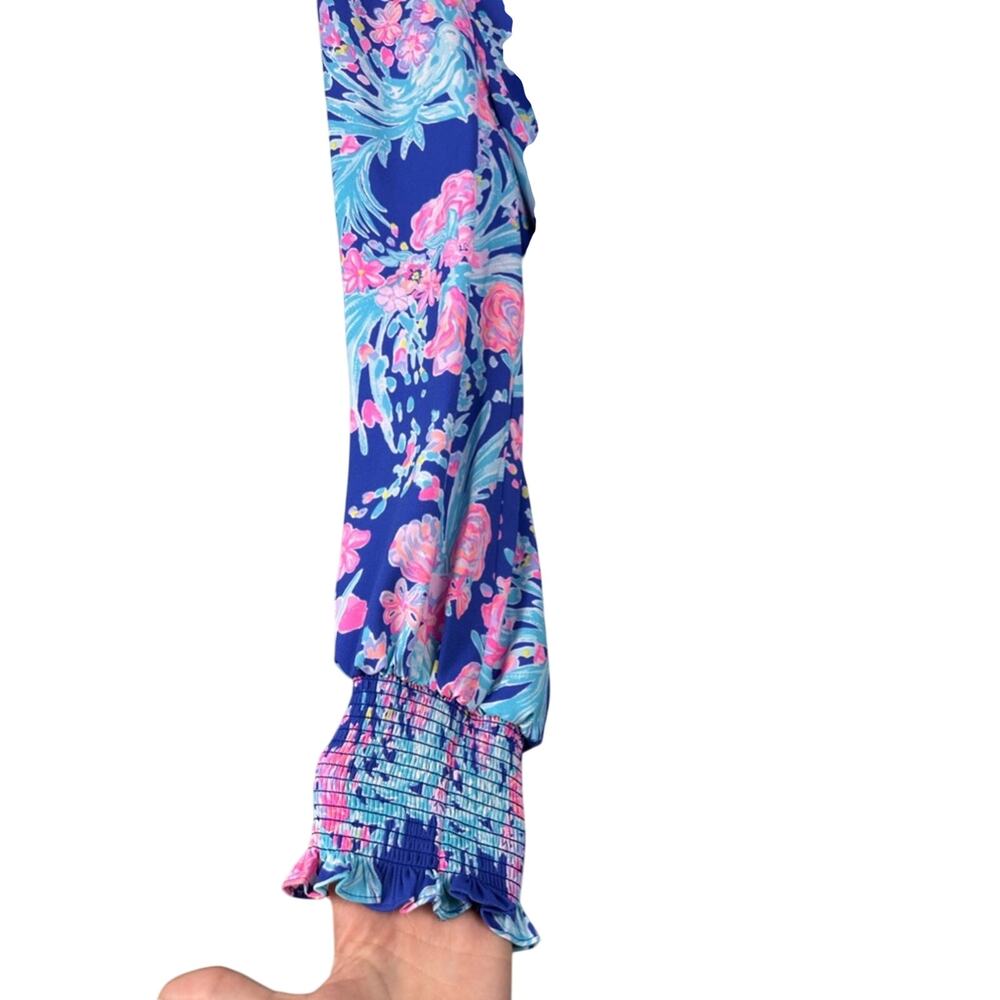 Lilly Pulitzer Rosie Dress Corsica Blue Toucan Party Size 16 NWOT *Missing Belt* - Picture 3 of 8